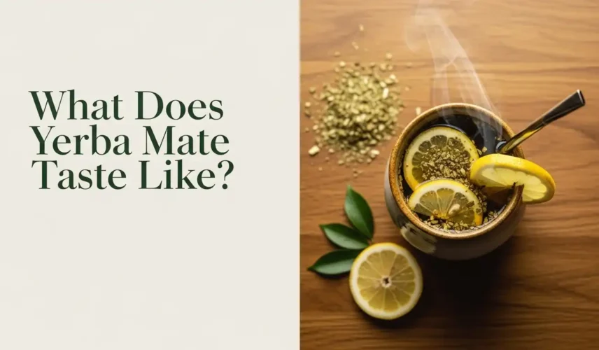 Brewed yerba mate in a traditional gourd with a bombilla straw showing the earthy color and texture of the drink